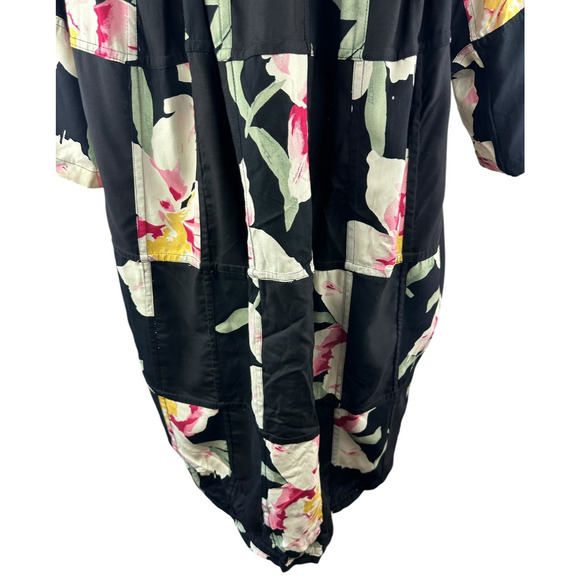 Vtg 90s We Be Bop Floral Tunic Patchwork Colorful Art to Wear Retro Plus Size 1X - Picture 5 of 12